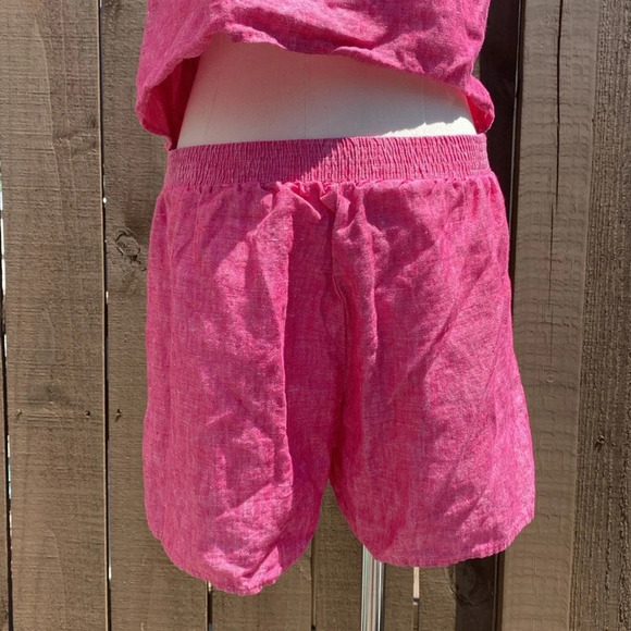 Joie Toinette Linen Pink Chambray Sleeveless Romper - Picture 10 of 16